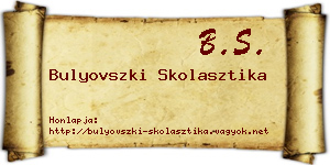 Bulyovszki Skolasztika névjegykártya